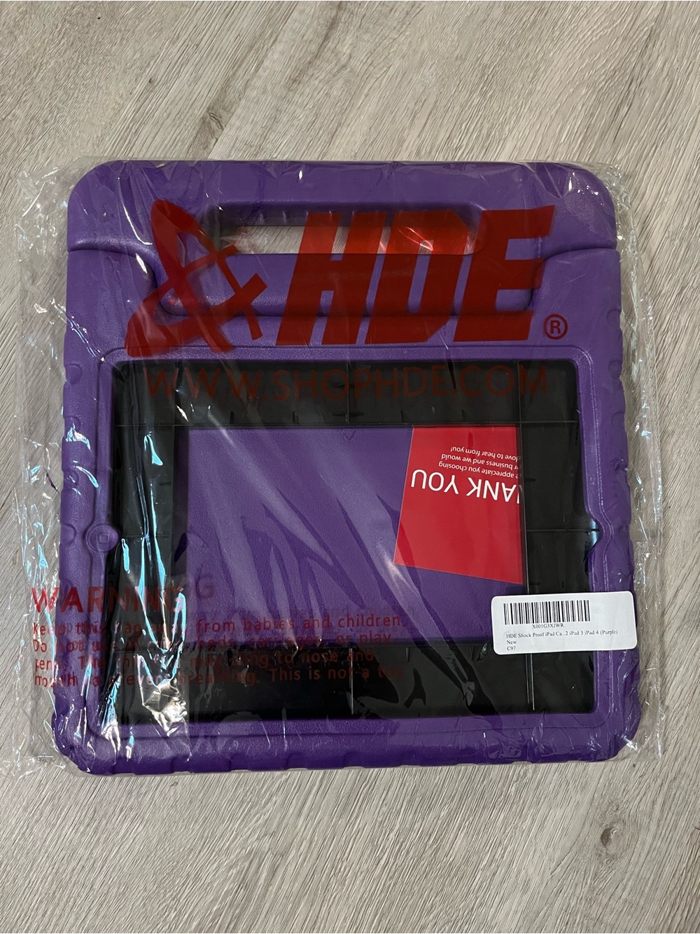 HDE Rugged Foam Case w/ Handle Stand Shockproof for Apple iPad 2/3/4 9.7" Purple